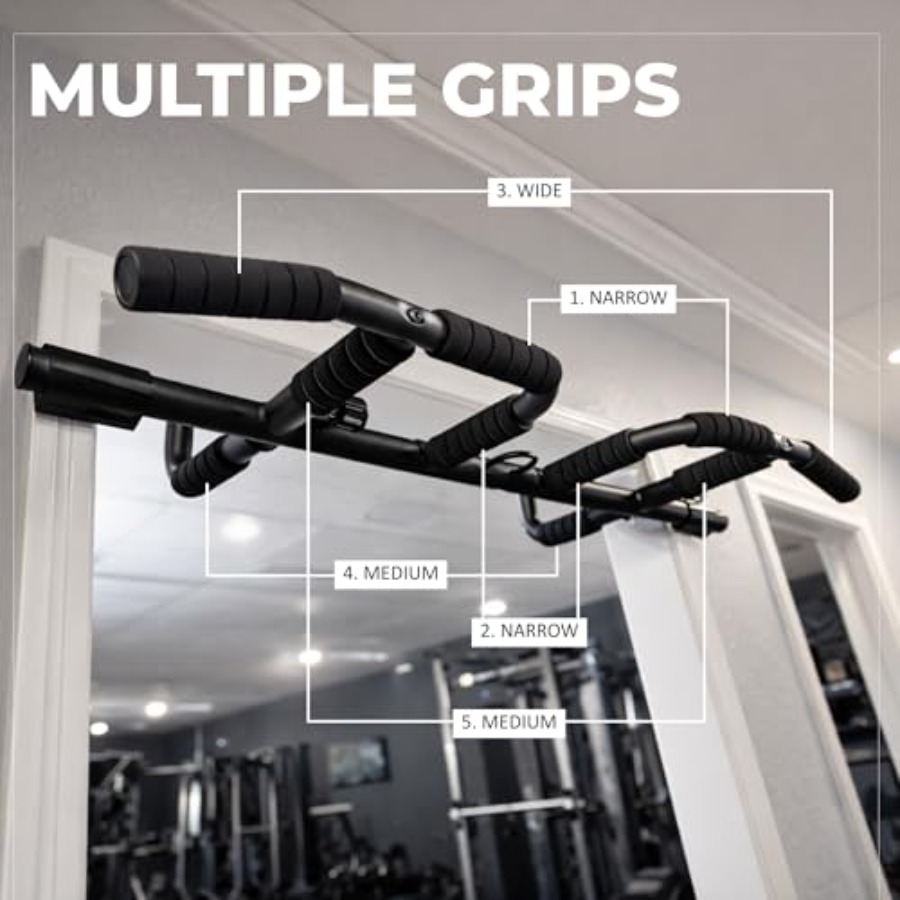 Doorway Pull Up Bar Set with S - Home Bar Setup reseña y precio