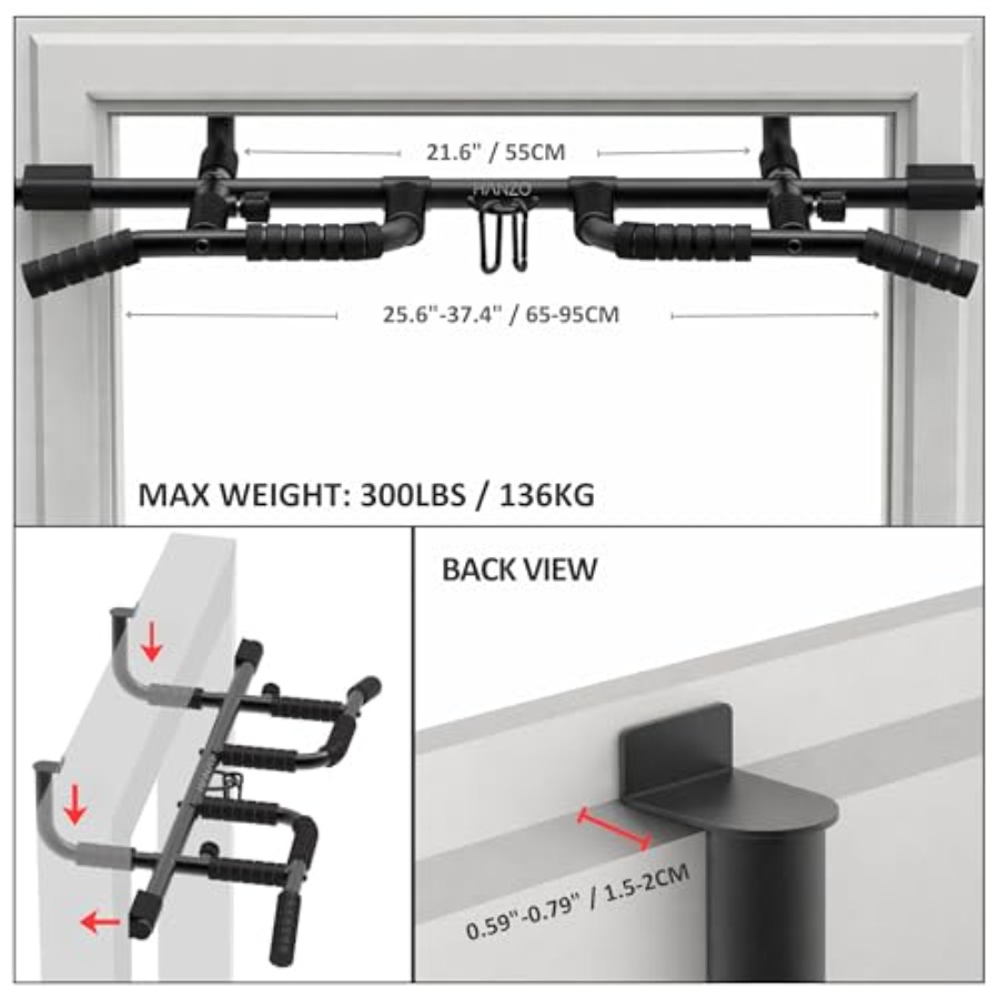 Doorway Pull Up Bar Set with S - Home Bar Setup reseña y precio