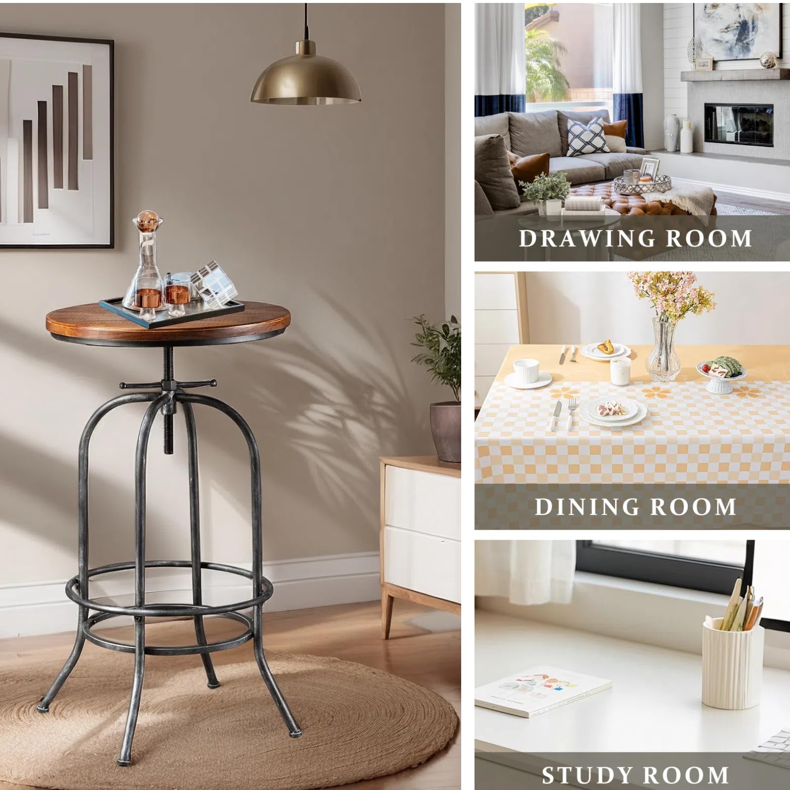 Industrial Bar Stool Height Ad - Home Bar Stools reseña y precio