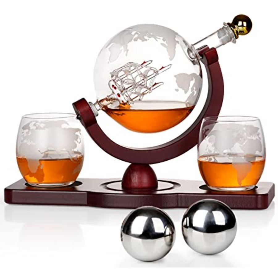 Gifts for Men Dad Fathers Day, - Decanter Globe Set reseña y precio