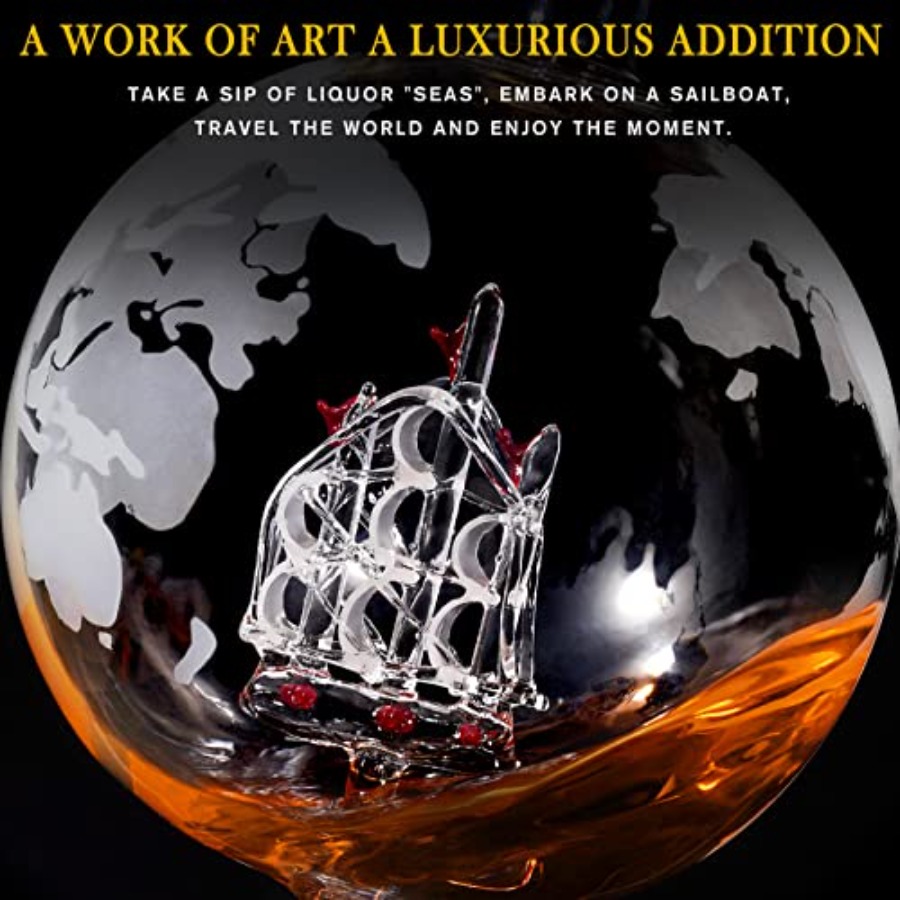 Gifts for Men Dad Fathers Day, - Decanter Globe Set reseña y precio