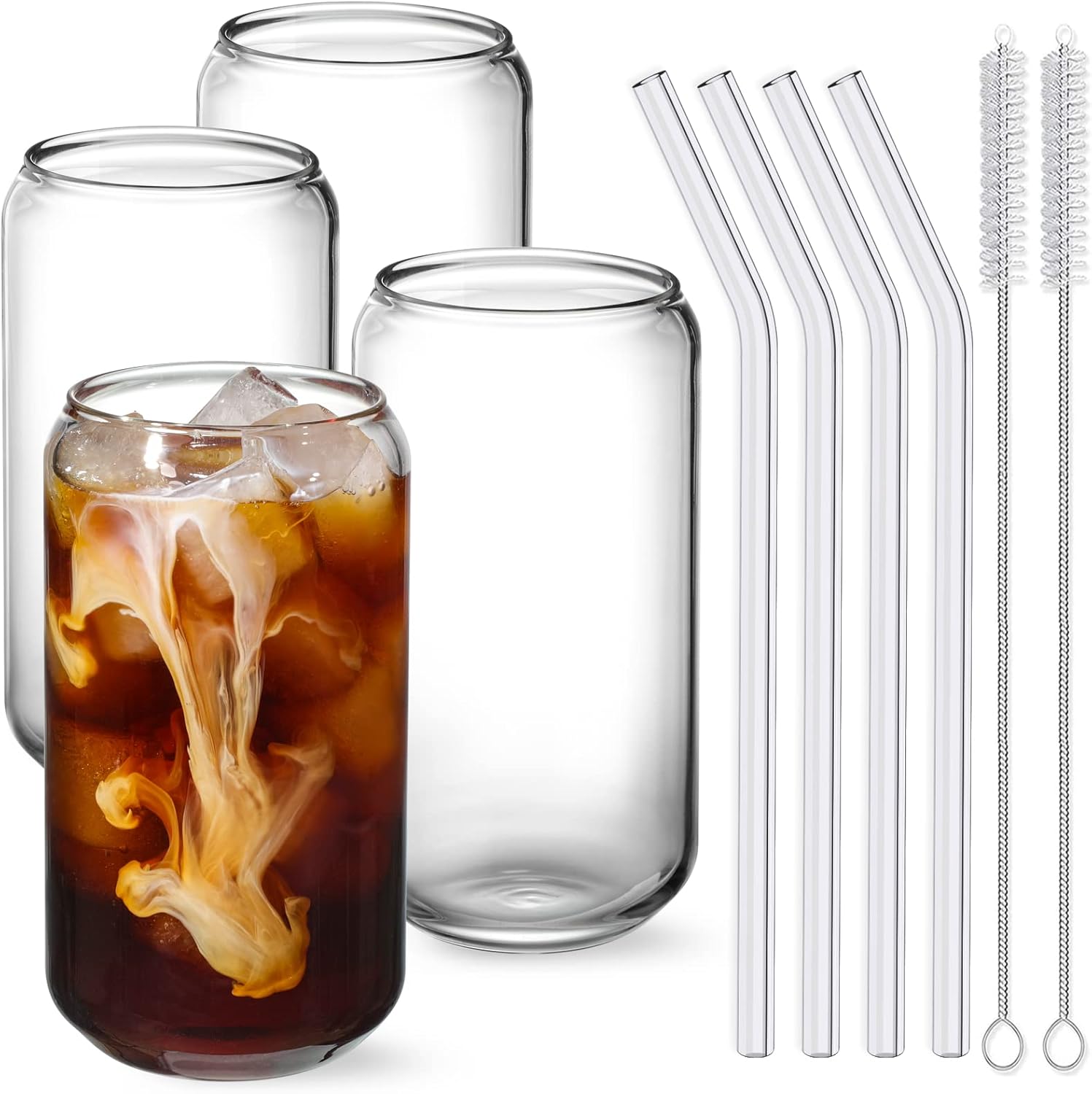 4-Piece Drinking Glasses Set w - Highball Glass Set reseña y precio