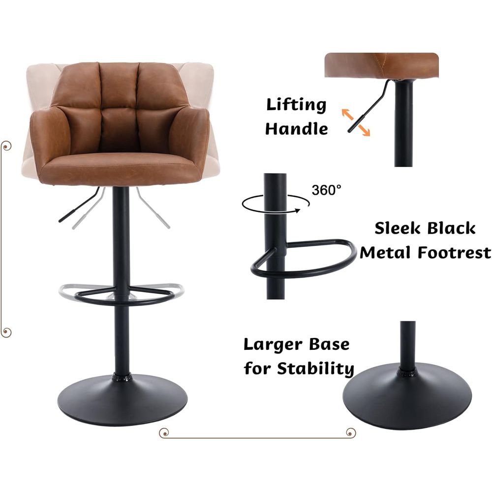 Set of 4 Adjustable Swivel Bar - Home Bar Stools reseña y precio