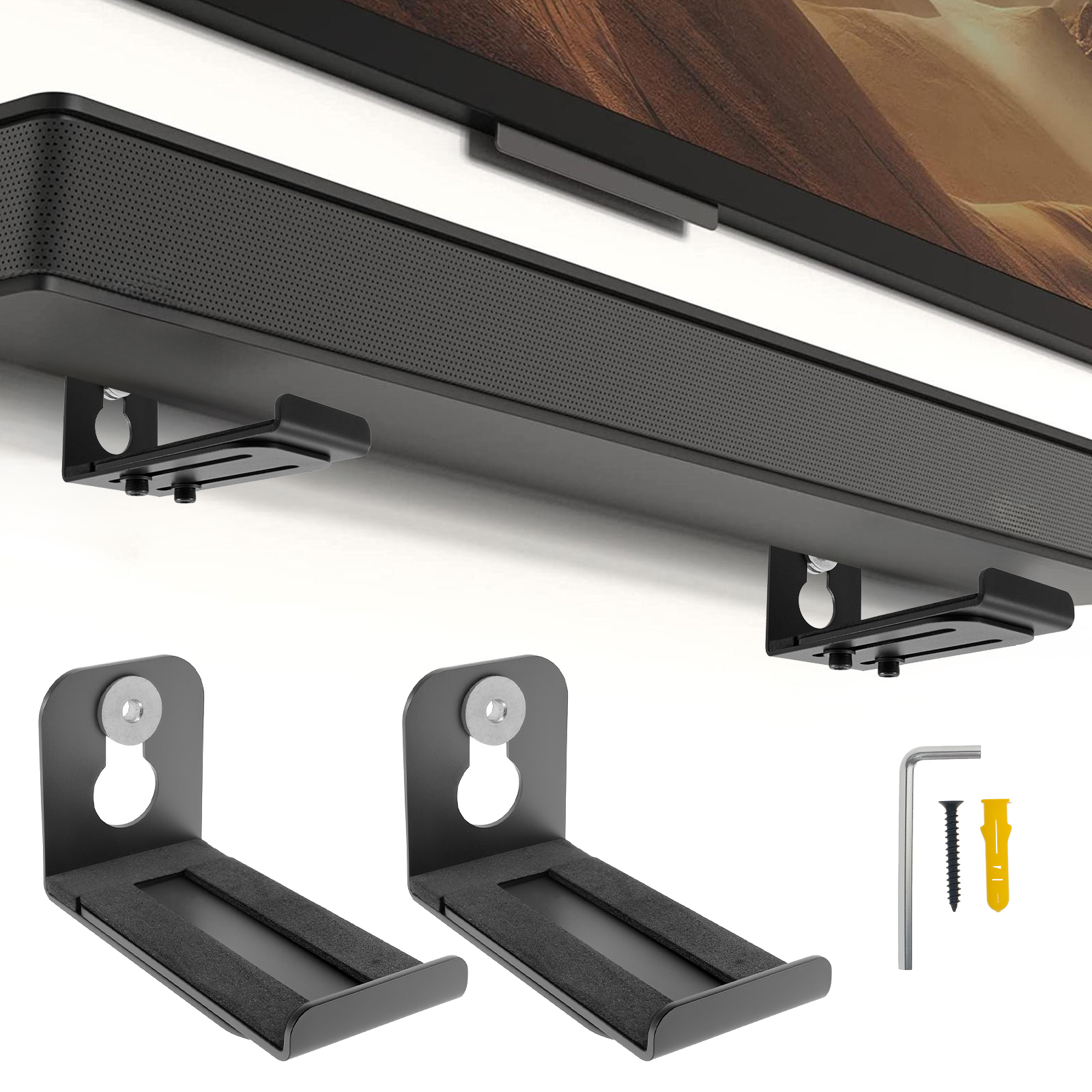 2Pcs Soundbar Speaker Stands W - Home Bar Setup reseña y precio