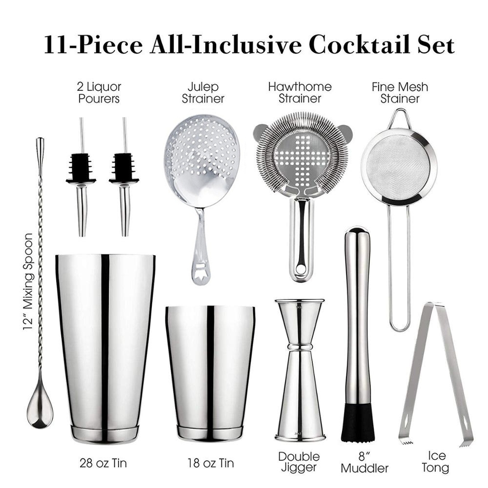 Cocktail Shaker Bar Set: 2 Wei - Boston Shaker Set reseña y precio