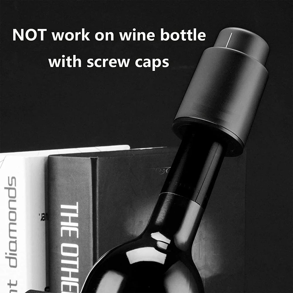 Vacuum Wine Bottle Cap Stopper - Wine Preservation Pump reseña y precio
