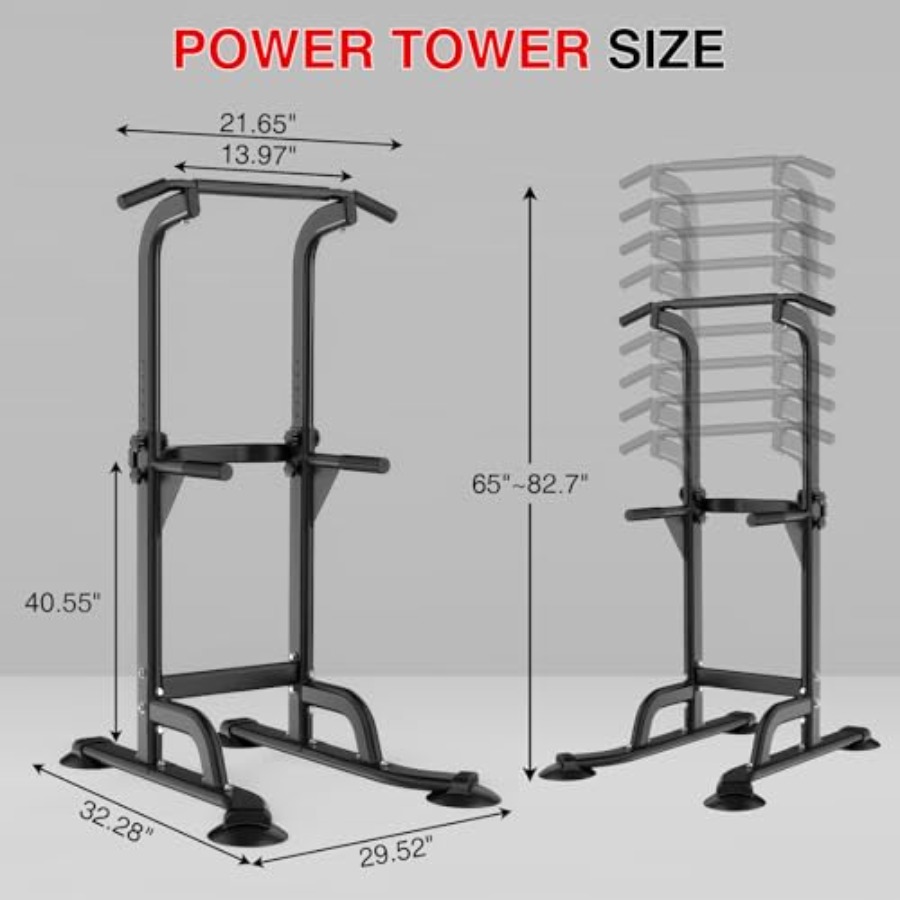 Adjustable Power Tower Pull Up - Home Bar Stand reseña y precio