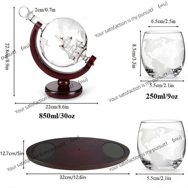 Whiskey Decanter Globe Set wit - Decanter Globe Set reseña y precio