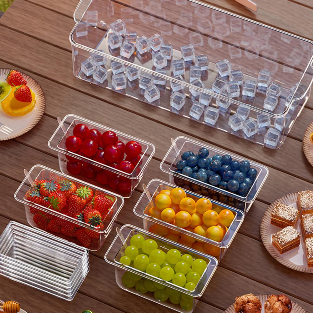 Taco Bar Serving Set for Party - Garnish Tray Set reseña y precio