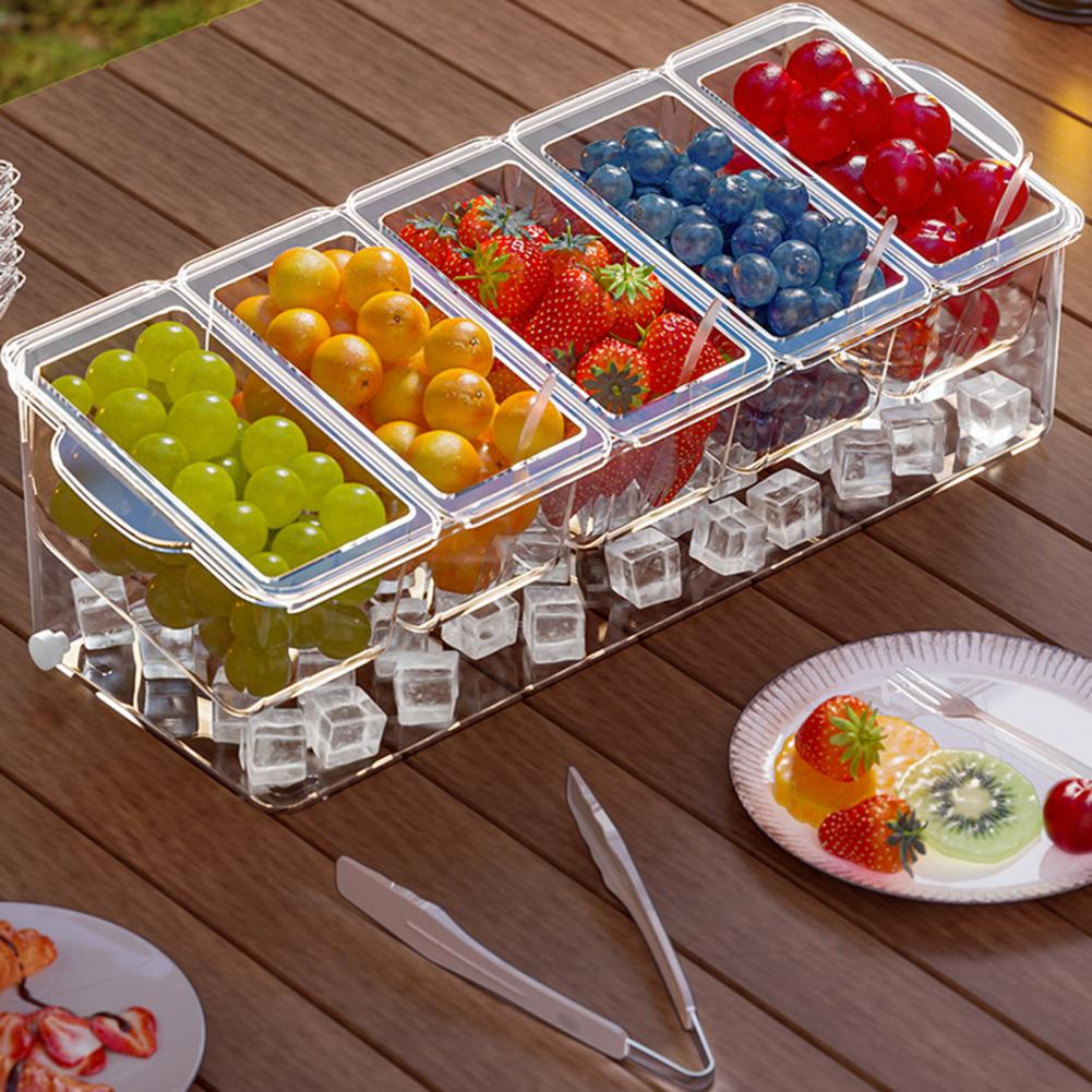 Taco Bar Serving Set for Party - Garnish Tray Set reseña y precio