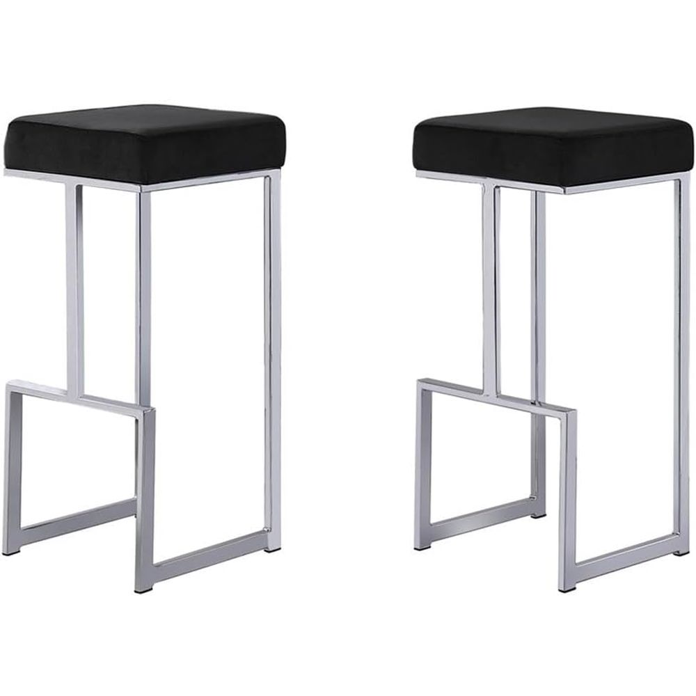 Modern Velvet-Upholstered Bar  - Home Bar Stools reseña y precio