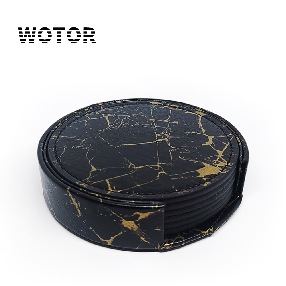 WOTOR 6PCS Stone Grain Leather - Home Bar And Counter reseña y precio