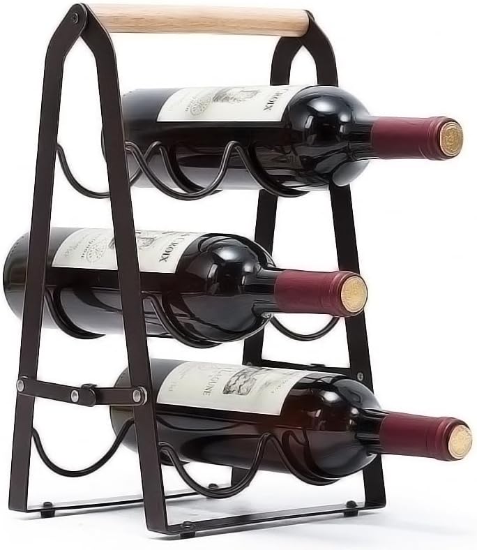 6-Bottle Wooden Countertop Win - Home Bar Stand reseña y precio
