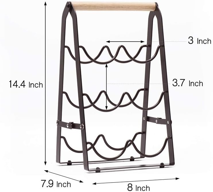 6-Bottle Wooden Countertop Win - Home Bar Stand reseña y precio