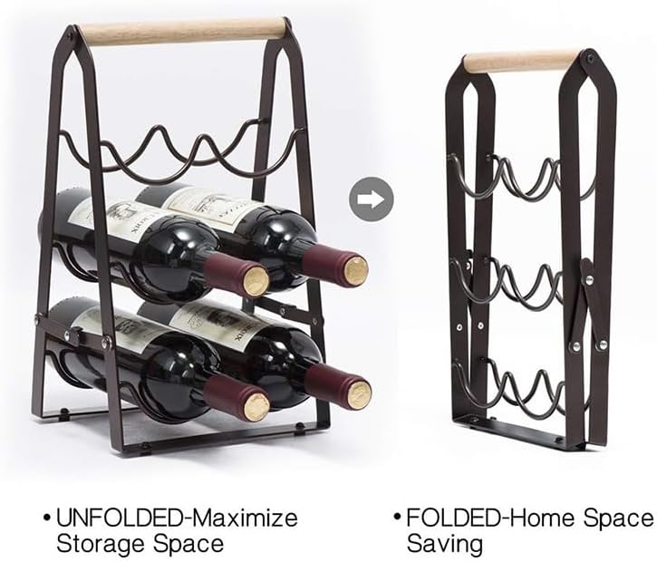 6-Bottle Wooden Countertop Win - Home Bar Stand reseña y precio