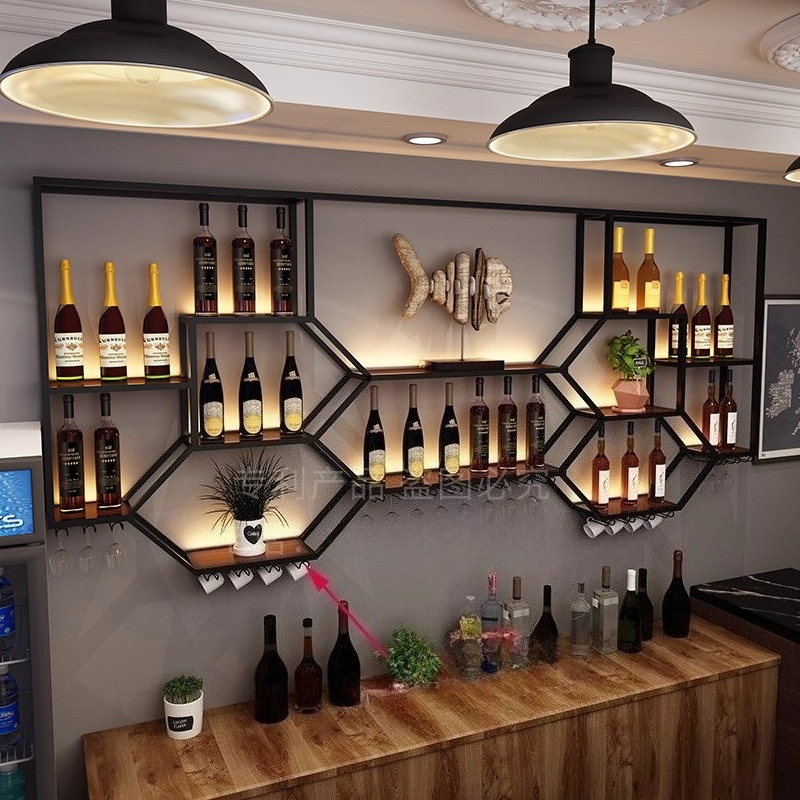 Metal Shelves Wine Cabinet Liv - Home Bar And Cabinet reseña y precio