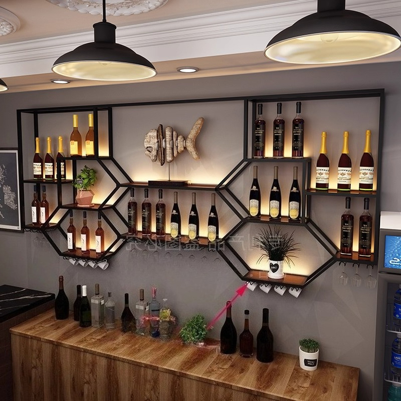 Metal Shelves Wine Cabinet Liv - Home Bar And Cabinet reseña y precio