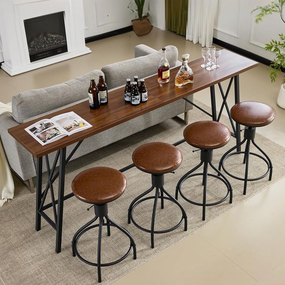84-Inch Wooden and Metal Bar T - Home Bar Stools reseña y precio
