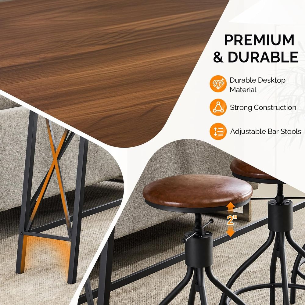 84-Inch Wooden and Metal Bar T - Home Bar Stools reseña y precio
