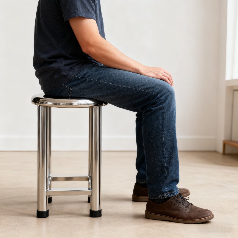 304 Stainless Steel Round Stoo - Home Bar Stools reseña y precio