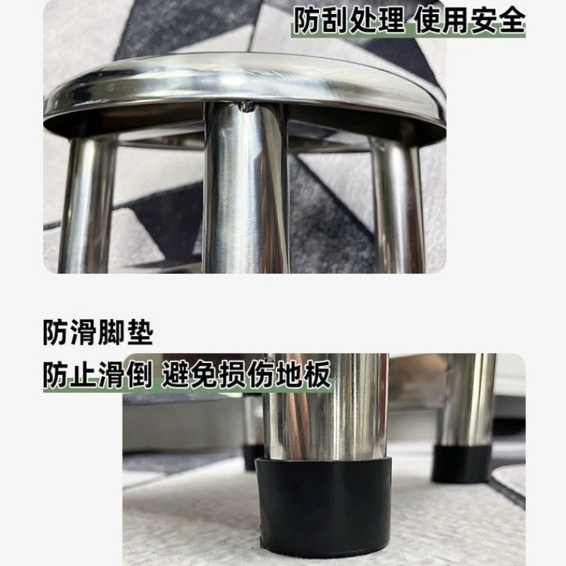 304 Stainless Steel Round Stoo - Home Bar Stools reseña y precio