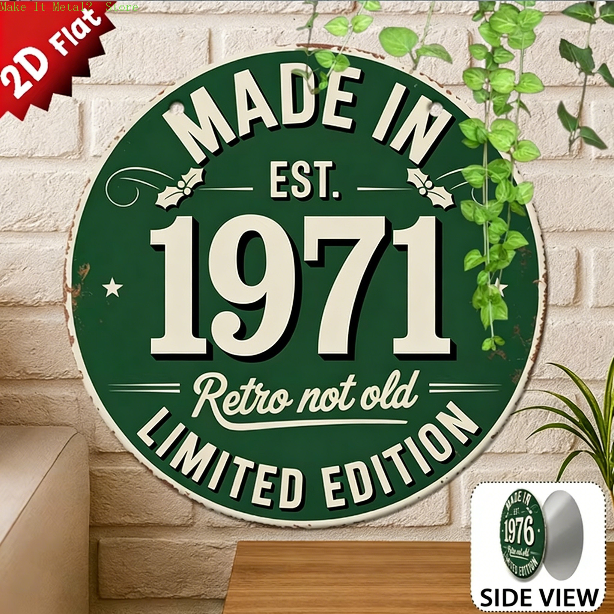Made in 1976 Retro Not Old 2D  - Home Bar Cafe reseña y precio