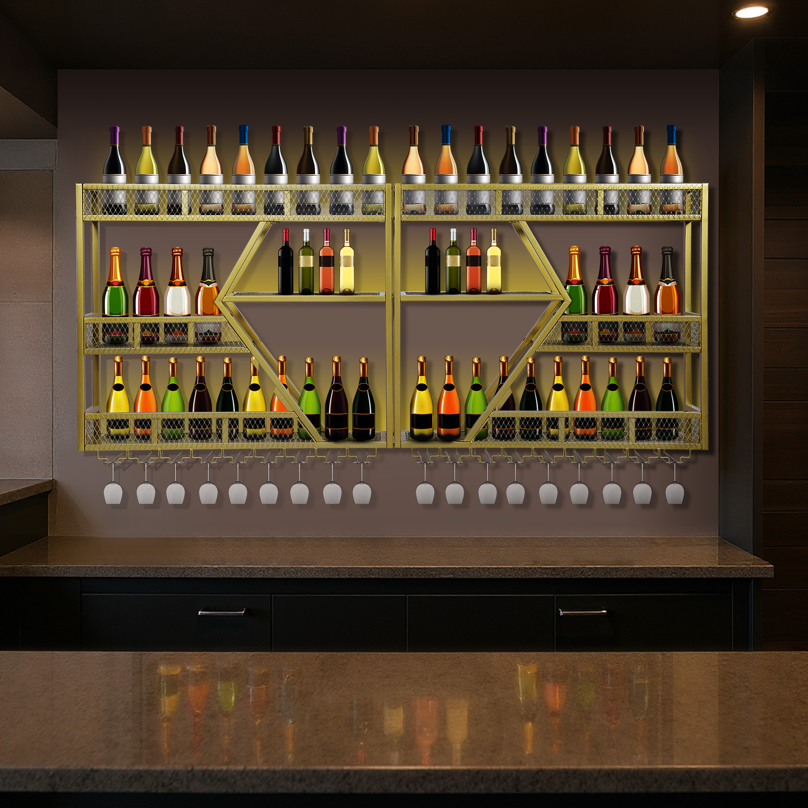 Metal Wine Bottles Storage Dis - Home Bar And Cabinet reseña y precio