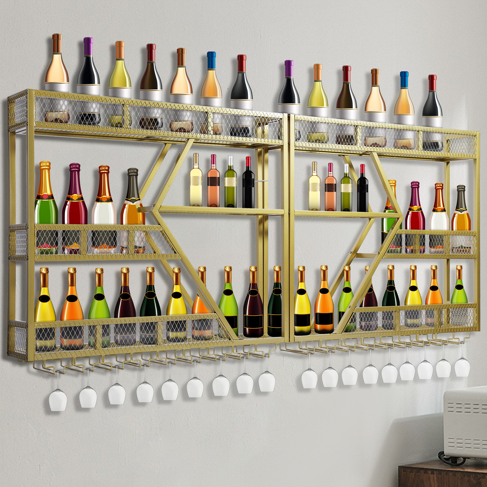 Metal Wine Bottles Storage Dis - Home Bar And Cabinet reseña y precio