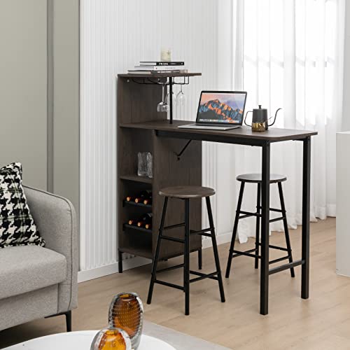 3-Piece Industrial Bar Set: Br - Home Bar Stools reseña y precio