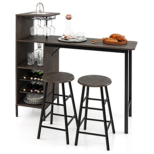 3-Piece Industrial Bar Set: Br - Home Bar Stools reseña y precio
