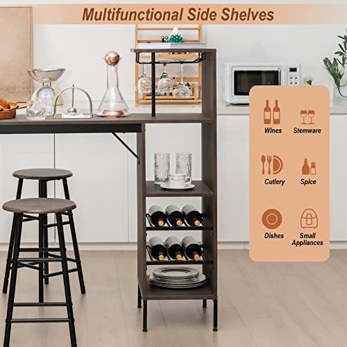 3-Piece Industrial Bar Set: Br - Home Bar Stools reseña y precio