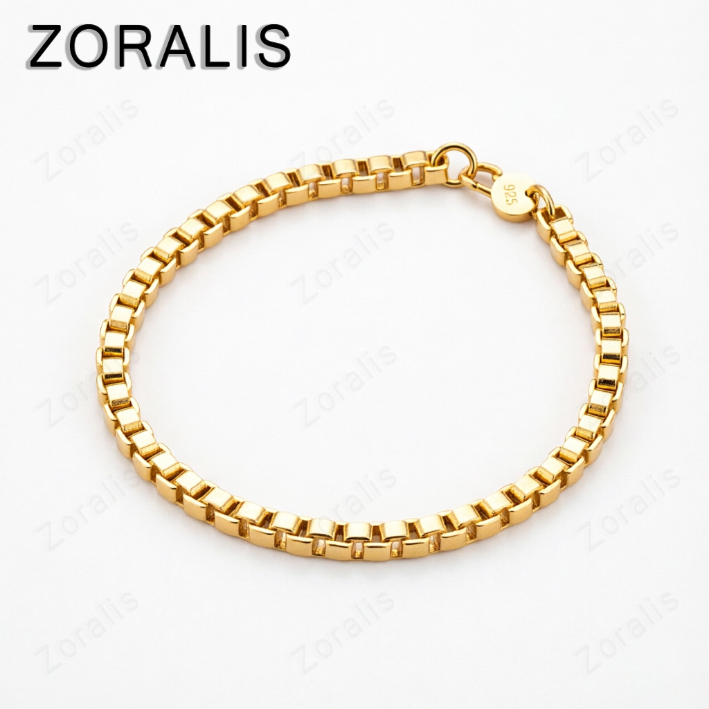 Exquisite 18K Gold 4mm Box Cha - Bar Cart Gold reseña y precio