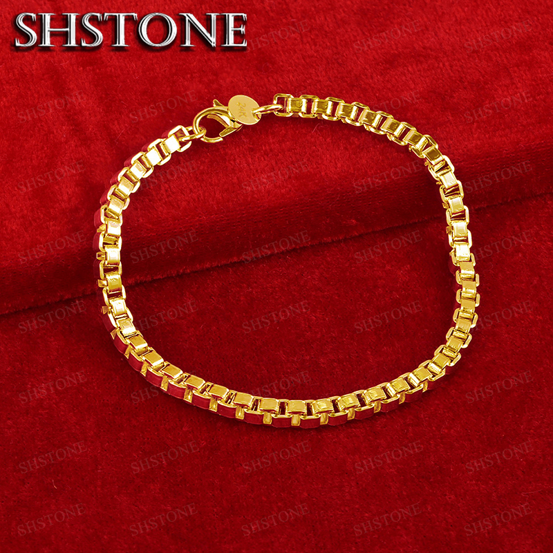 Exquisite 18K Gold 4mm Box Cha - Bar Cart Gold reseña y precio