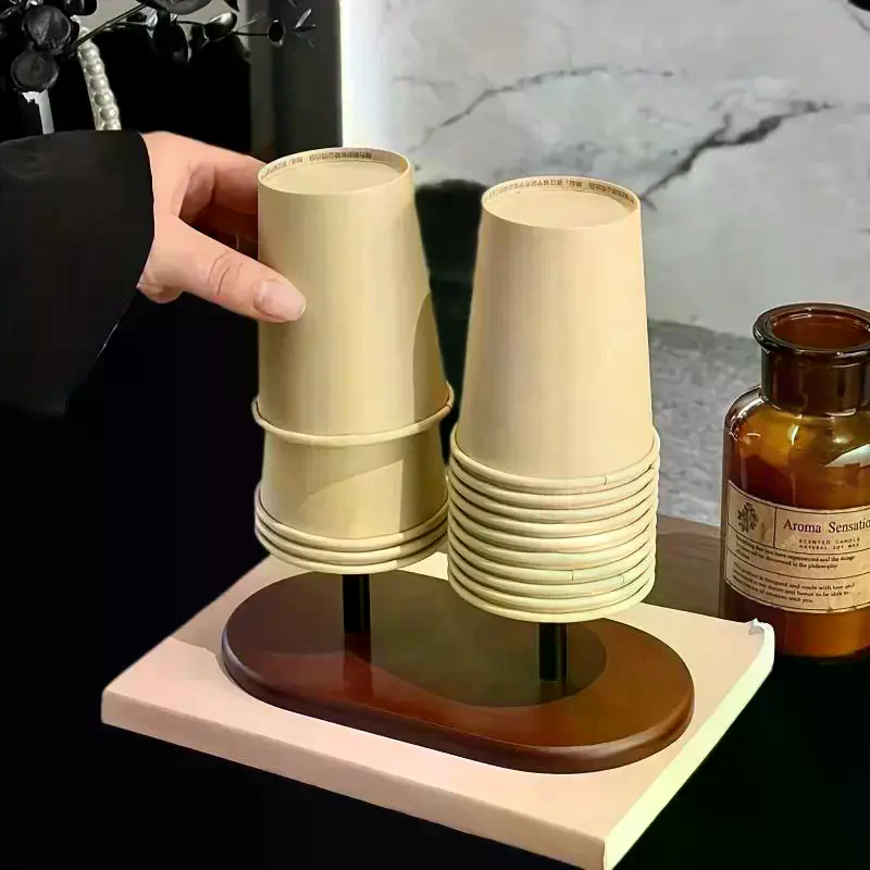 Paper Cup Storage Holder Woode - Home Bar Supplies reseña y precio