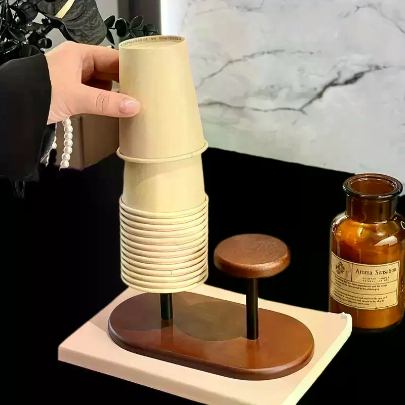 Paper Cup Storage Holder Woode - Home Bar Supplies reseña y precio