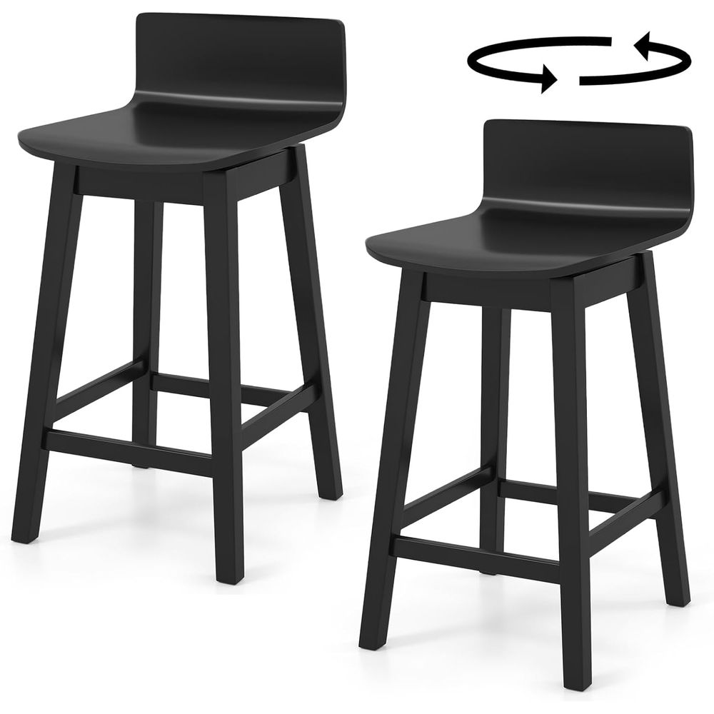 Swivel Solid Wood Bar Stools S - Home Bar Stools reseña y precio