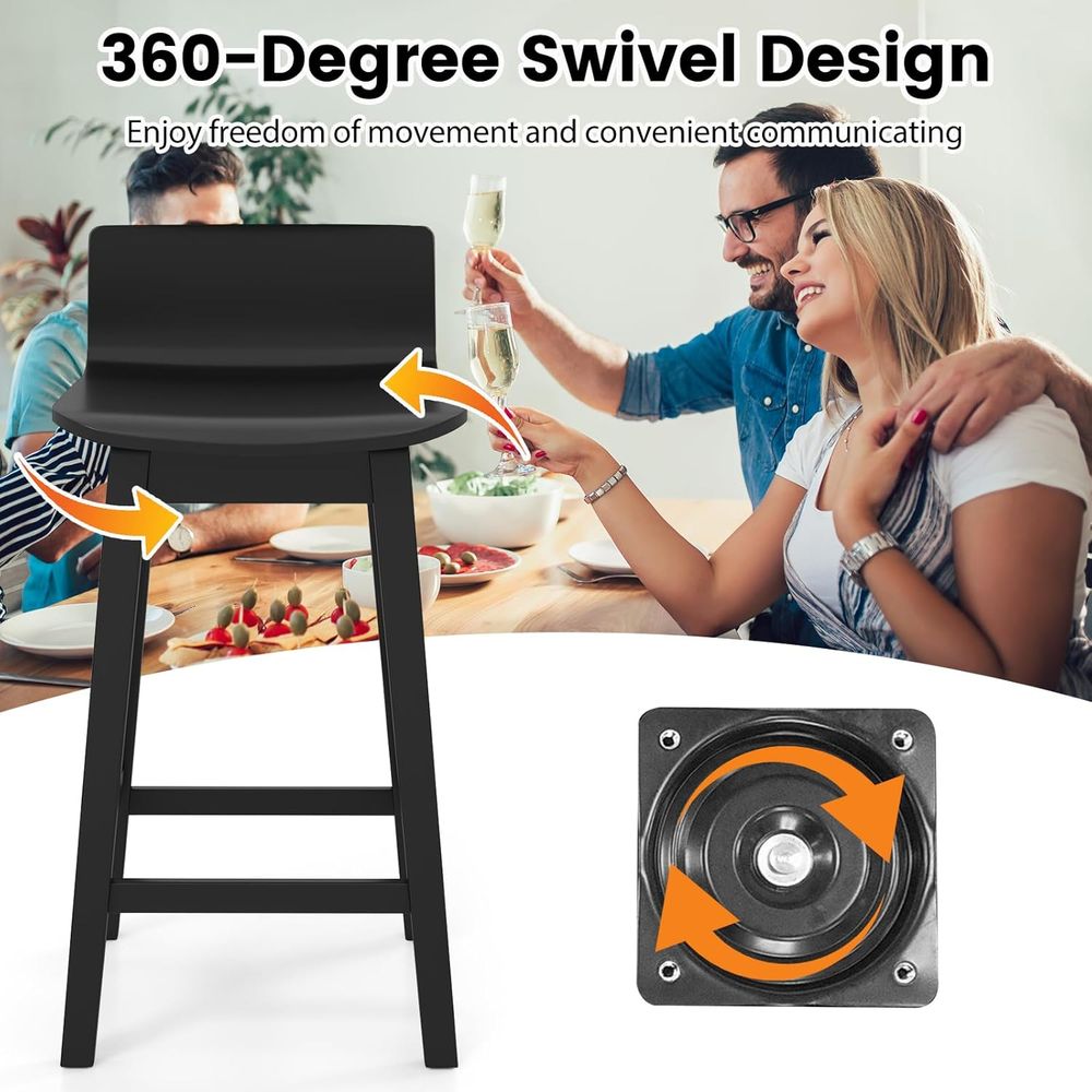 Swivel Solid Wood Bar Stools S - Home Bar Stools reseña y precio