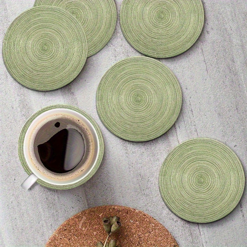 6pcs 4in Round Retro Green Gro - Home Bar Setup reseña y precio